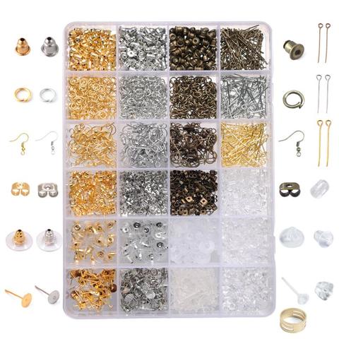 Alloy Accessories Jewelry findings Set Jewelry Making Tools Copper Wire OpenJump Rings Earring Hook Jewelry Making Supplies Kit ► Photo 1/6