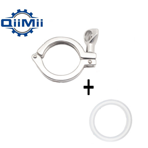 QiiMii Heavy Duty  Clamp SS304 Stainless Steel single Pin Clamp with Silicon gaskeTri Clover Fittings for home Brewing ► Photo 1/3