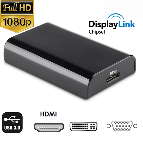 1080P USB 3.0 to HDMI converter USB 3.0 to HDMI DVI VGA graphics video adapter for windows 10/8/macbook air pro ► Photo 1/6