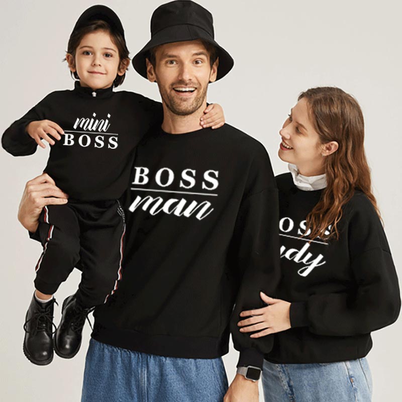 The Real Boss Matching Jumpers Sweaters Top Clothing Set Matching Father and Son 