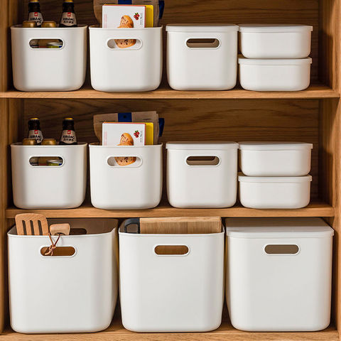 Desktop Storage Box Bathroom Kitchen Clothes Storage Basket Snack Sundries Cosmetic Plastic Baskets Home Storage Organization ► Photo 1/4