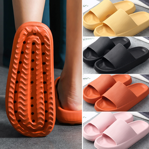 Women Thick Platform Slippers Indoor Bathroom Slipper Soft Eva Anti-Slip Couples Home Floor Slides Ladies Summer Shoes ► Photo 1/6