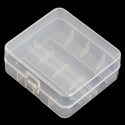1 Pc Portable Transparent Hard Plastic Case Holder Storage Box Durable Batteries Storage Case Fit for 2 x 26650 Batteries ► Photo 1/5