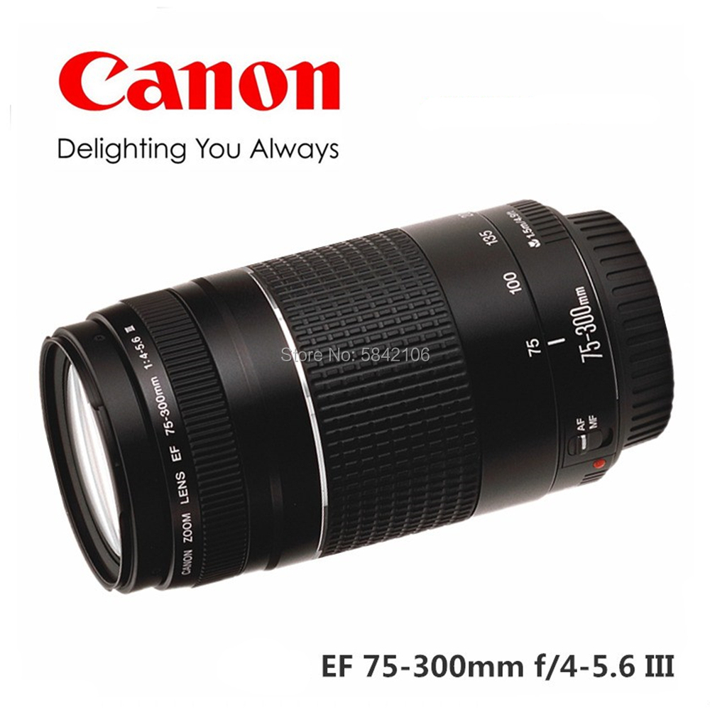 Price History Review On Canon Camera Lens Ef 75 300mm F 4 5 6 Iii Telephoto Lenses For 1300d 650d 600d 700d 77d 800d 60d 70d 80d 0d 7d T6 T3i T5i Aliexpress Seller