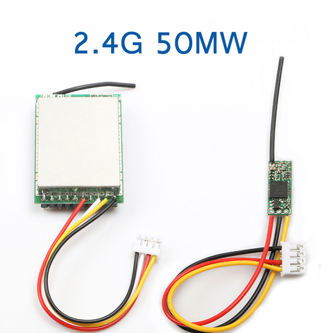 2.4G 50MW Image Transmission Wireless Video Transmitter and Receiver Module Transceiver Ultra-small Board 3.7V-5V Parts for FPV ► Photo 1/5