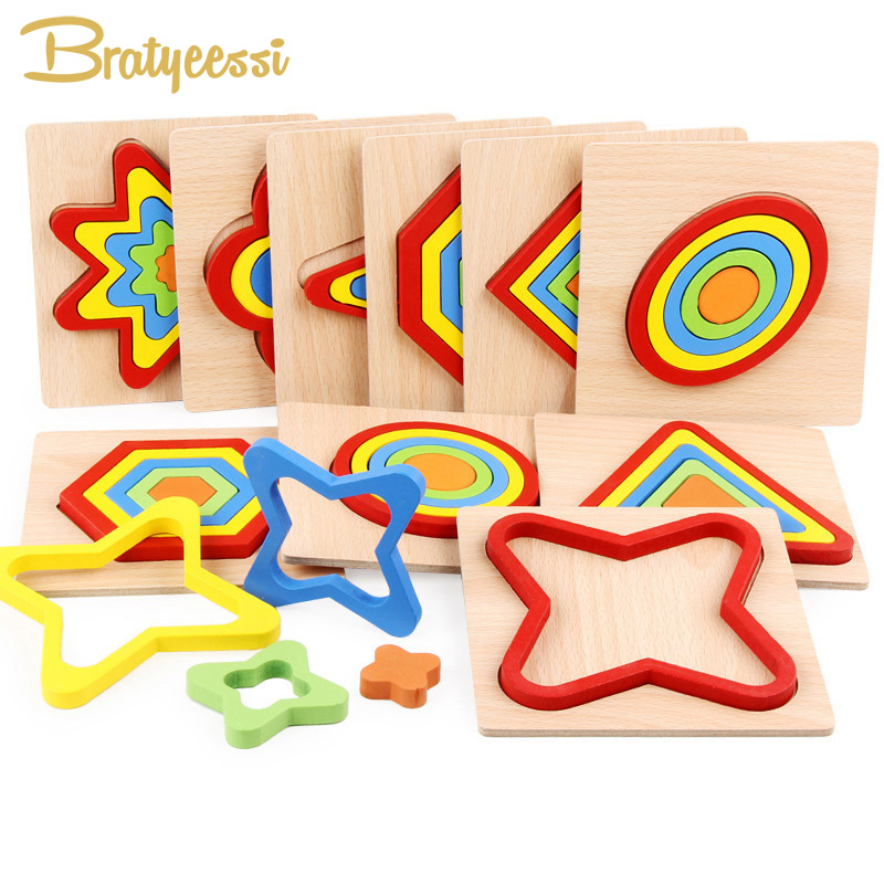 Baby Wooden Learning Animal Geometry Cogniton Educational Toy Puzzle Montessori 