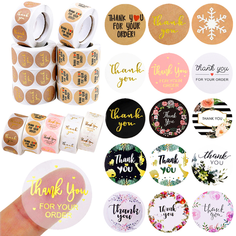 500pcs Thank You Stickers 1inch Round Gift Seal Label Sticker Diary Stationery Stickers For Wedding Party Decor Handmade Sticker ► Photo 1/6