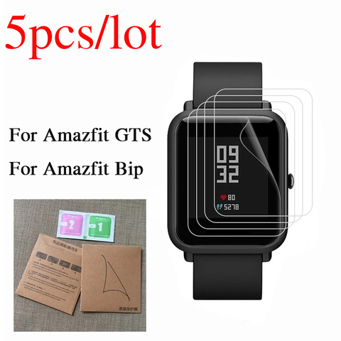 TPU Soft Screen Protector For Xiaomi Huami Amazfit GTS Smart Watch Clear Guard Film For Amazfit Bip Screen Protector not glass ► Photo 1/6