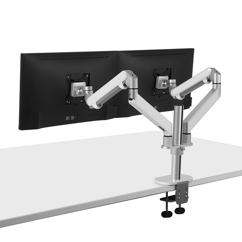 Hyvarwey OL-2Z Desktop 17-32 inch Dual Monitor Mount Arm Full Motion Aluminum Monitor Holder Gas Spring Arm Load 2-8kgs Each ► Photo 1/6