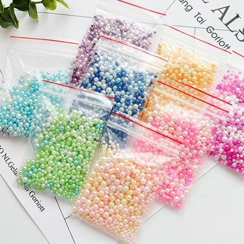 2/3/4/5mm Mixed ABS Round Imitation Pearls Loose Beads No Hole for DIY Garment Clothing Shoes Beads Accessories Supplies 10g ► Photo 1/6