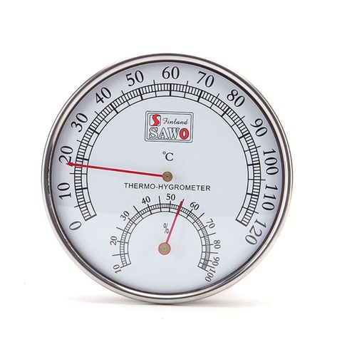 Sauna Thermometer Stainless Steel Case Steam Sauna Room Thermometer Hygrometer Bath And Sauna Indoor Outdoor Used ► Photo 1/6