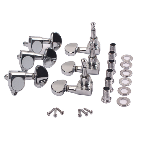 3R 3L Sealed Closed Guitar Tuning Pegs Keys Machine Head Tuners for Acoustic Electric Guitars Part Gear Ratio of 18:1 ► Photo 1/6