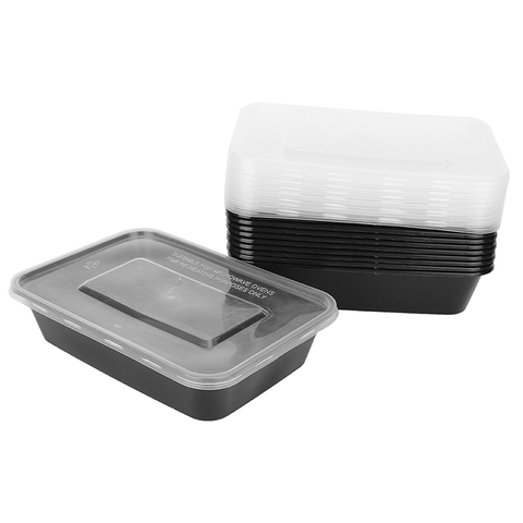 Reusable Lunch Boxes 10Pcs Microwavable Food Meal Storage Containers Containers with Lids Durable BPA Free Plastic Storage Case ► Photo 1/2