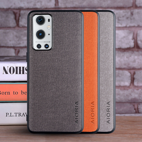 Case for Oneplus 9 Pro coque Luxury textile Leather skin soft TPU hard phone cover for Oneplus 9 Pro case ► Photo 1/6