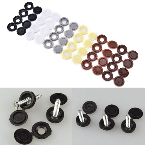 Hinged Plastic Screw Cover Cap Fold Snap Caps For Car Home Furniture Decor 6 Colors 10pcs/lot ► Photo 1/5