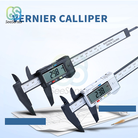 Measuring Tool LCD Electronic Carbon Fiber Digital Caliper 6