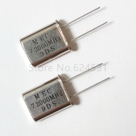 Free shipping 10pcs Genuine HC-49U-line passive quartz crystal oscillator 7.2MHZ 7.200MHZ 7.2M ► Photo 1/1