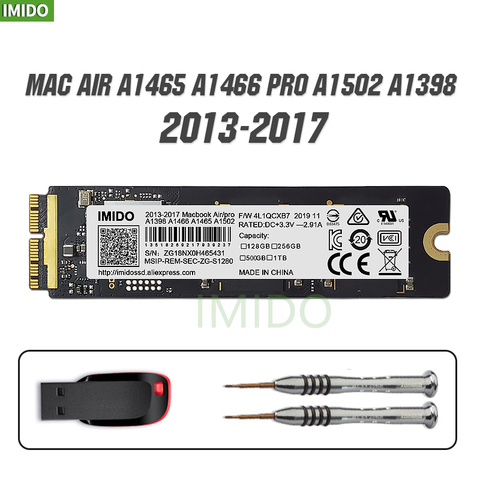 256gb 512gb SSD For 2014 2015 2017 Macbook Air A1465 A1466 Macbook Pro Retina A1502 A1398 1TB iMac A1419 A1418 Solid State Drive ► Photo 1/6