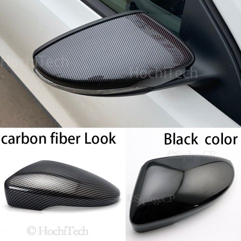 High Quality for Volkswagen VW Beetle CC Eos Passat Jetta Scirocco Full Replacement Carbon Fiber Look Mirror Cover Side Caps ► Photo 1/6