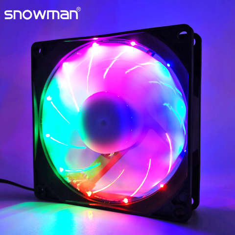 SNOWMAN 90mm 4 Pin PWM Fan 92mm Computer Case Fan Silent 9CM CPU Cooling Fan Quiet PC Cooler Fan RGB Fan DC 12V Adjust Fan Speed ► Photo 1/6