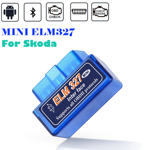 Bluetooth ELM327 OBD2 Scanner for Skoda Superb Octavia Rapid YETI Kodiaq Kamiq Karoq Skoda Diagnostic Tools Android OBD2 Scanner ► Photo 1/6