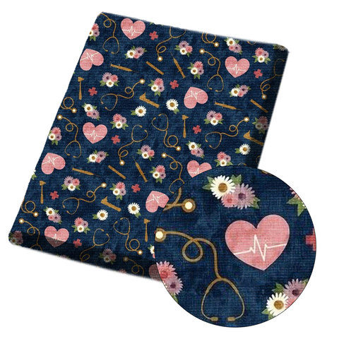 Ibows Polyester Cotton Sheet Protection Theme Nurse Cap Printed Cloth Fabric Patchwork Home Textile Diy Craft 45 140cm Pc History Review Aliexpress Er Cozy Lives Accessories Alitools Io - Diy Fabric Nurse Hats