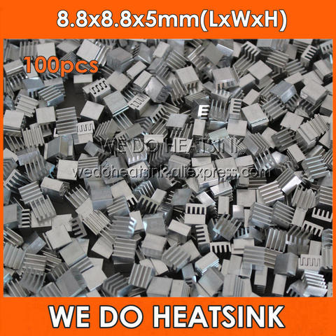 WE DO HEATSINK 100pcs 8.8x8.8x5mm Ram Heatsink Aluminium Chipset Aluminum Heat Sink Fans & Cooling For Sale ► Photo 1/5