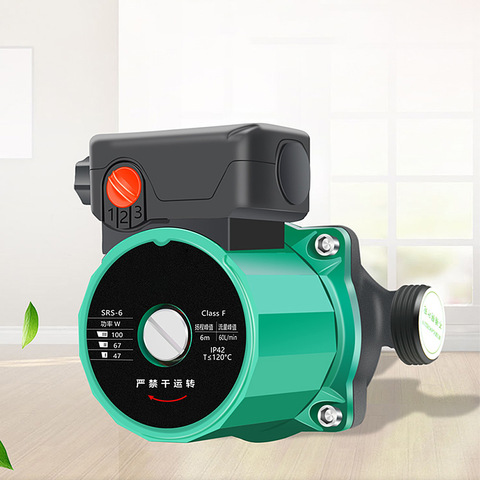 Household ultra-quiet 100W-320W small boiler floor heating circulation pump pipeline pump with all copper motor & three gears ► Photo 1/6