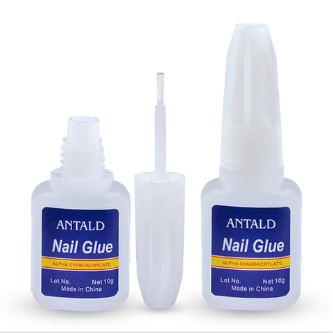 10g Fast Drying Nail Glue for False Nails Glitter Acrylic Decoration with Brush False Nail Tips Glue Sticky Nail Care Tools ► Photo 1/5