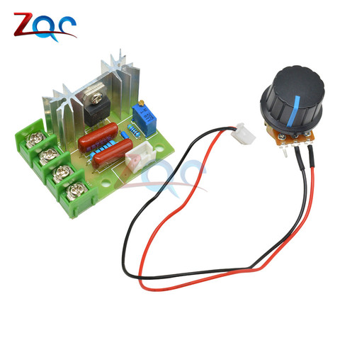 AC 220V 2000W High Power SCR Voltage Regulator Dimming Dimmers Motor Speed Controller Governor Module W/ Potentiometer ► Photo 1/6