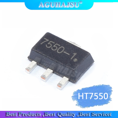 Free shipping 10pcs/lot HT7550 HT7550A-1 7550-1 SMD SOT89 low dropout voltage regulator circuit three-terminal regulator new ► Photo 1/1