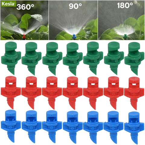 KESLA 20PCS 90/180/360 Degree Refraction Nozzle Sprinkler Head Thread Connection Garden Irrigation Mist Sprayer for Greenhouse ► Photo 1/6