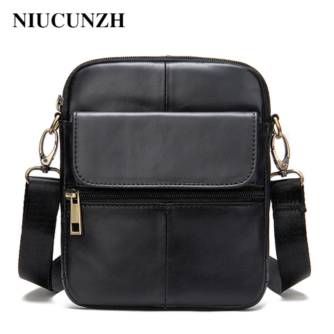 NIUCUNZH men’s genuine leather single shoulder bags for men designer small satchel bag or men’s crossbody bags luxury brand 7350 ► Photo 1/6