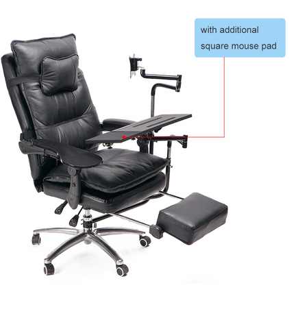 OK930 Full Motion Reclining Chair + Monitor Keyboard Holder +Chair Arm Clamp Elbow Wrist Support Mouse Pad for Game Office ► Photo 1/6