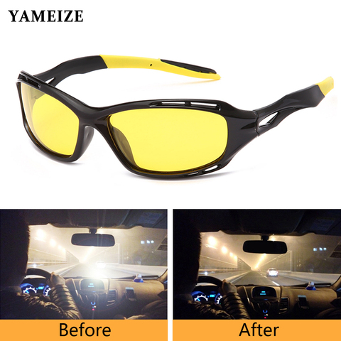 YAMEIZE Anti Glare Night Vision Glasses Driver Goggles Polarized Sunglasses Women Luxury Brand Sun Glasses Yellow Lens Eyewear ► Photo 1/6