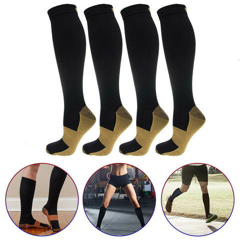 Anti-fatigue Pure Copper Compression Socks Flight Travel Anti-fatigue Knee Pads High Elastic Socks ► Photo 1/6