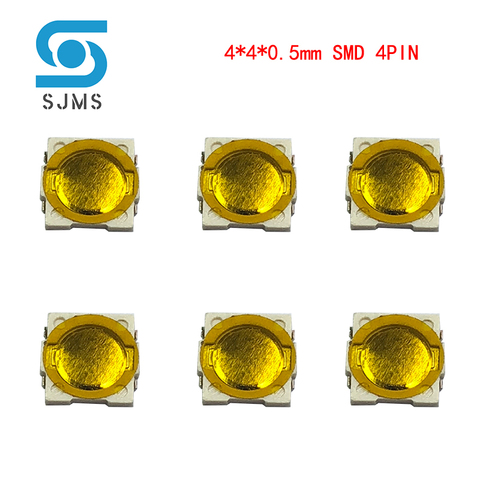 SJMS 100PCS Ultra thin Tactile Push Button Switch 4x4x0.5 Micro Switch 4*4*0.5 mm SMT SMD Membrane mini Tact Switch ► Photo 1/3