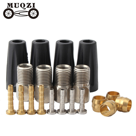 MUQZI 4 set BH59 BH90 Bike Brake Hose Hydraulic Disc Brake Olive Connect Insert Set Oil needle brake fitting ► Photo 1/6