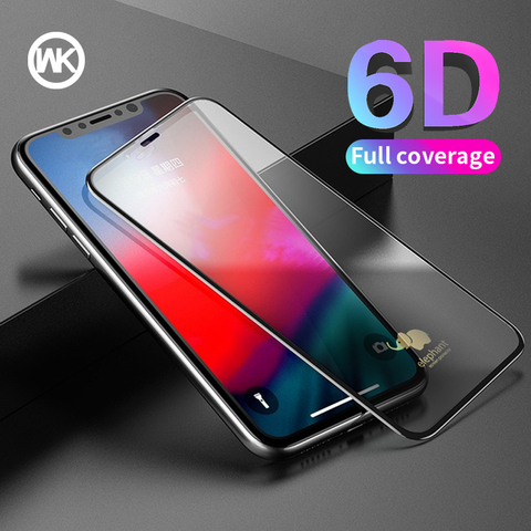 WK 6D 9H Elephant Full Coverage Screen Protector Tempered Glass For iPhone XS Max X XR 7 8 Protective Film For iPhone 11 Pro Max ► Photo 1/6