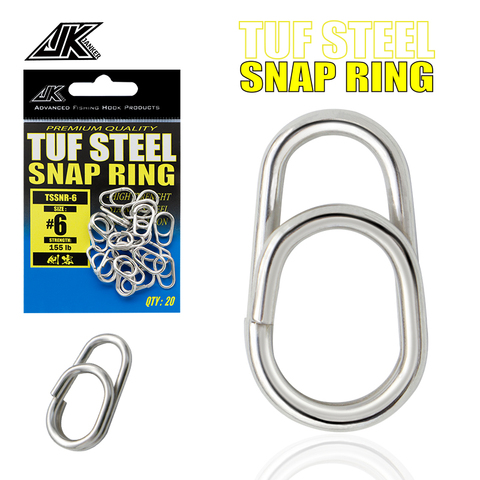 JK New Fishing Rings Stainless Steel Split Rings High Quality Strengthen Solid Ring Lure Connecting Ring Fishing Accessories ► Photo 1/6