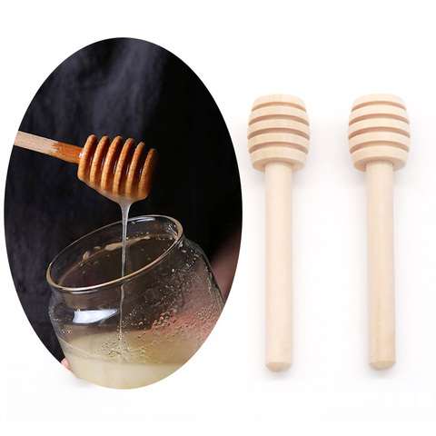 100 Pcs Long Handle Honey Stir Bar Mixing Stick Handle Jar Spoon Wood Dipper Honey Stick Supplies Honey Kitchen Tools ► Photo 1/6