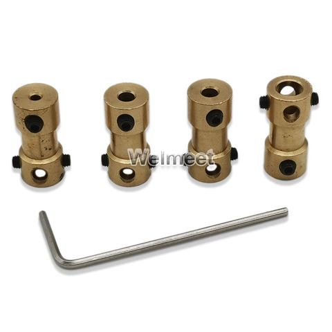 2mm/3mm/5mm Bronze Shaft Coupler Rigid Coupling Motor Drive Connector Sleeve 180° Fixed Screw ► Photo 1/6