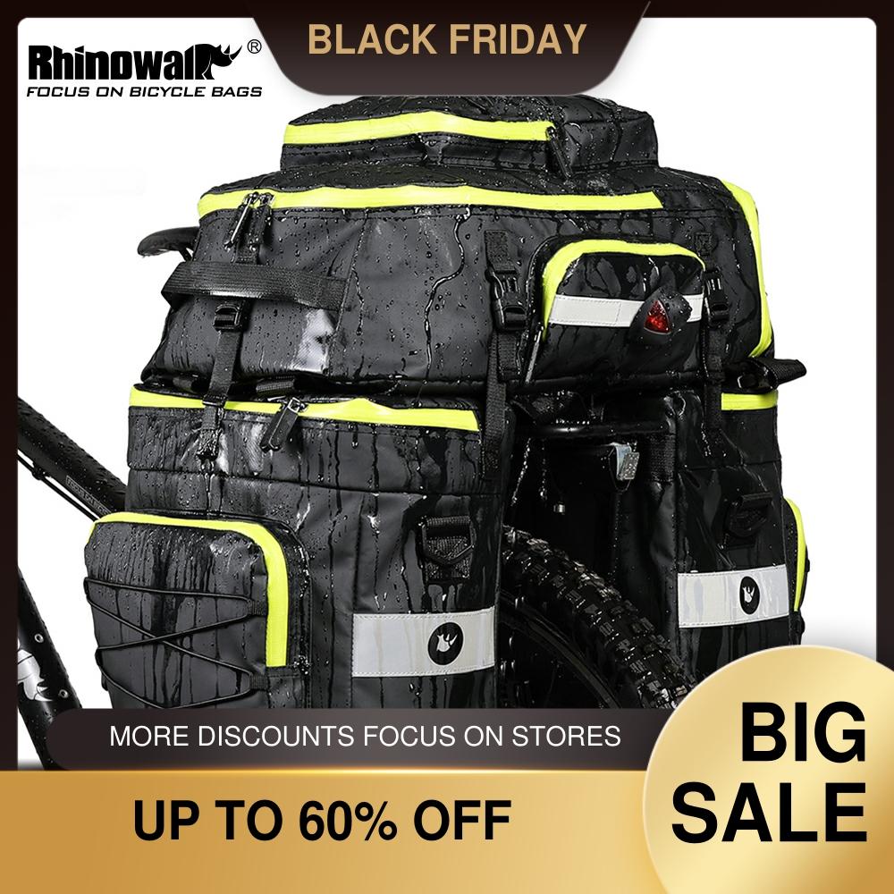 Rhinowalk Mountain Road Bicycle Bike 3 in 1 Trunk Bags Cycling Double Side Rear Rack Tail Seat Pannier Pack Luggage Carrier ► Photo 1/6