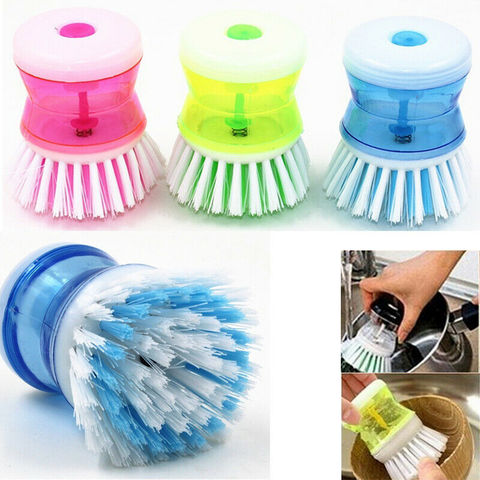 Household Kitchen Cutlery Tray Cleaning Brush Dishwashing Soap Dispenser Kitchen Tool Cleaning Brush ► Photo 1/1