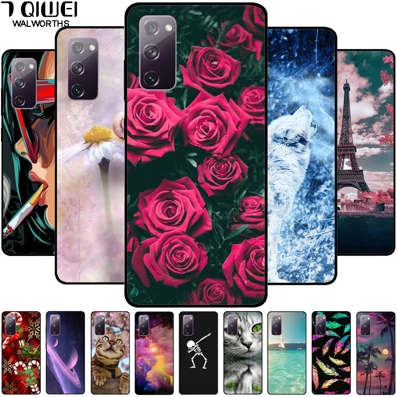 Price History Review On For Samsung Galaxy S Fe Case Phone Cover Soft Silicone Back Cases For Samsung S Fe 5g Case Sfe Tpu Black Flower S Fe Aliexpress