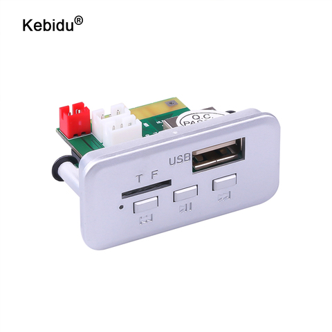 kebidu 5V 12V Car MP3 Player Decoder Board Audio Module Wireless FM Receiver Radio WMA FM TF USB 3.5mm AUX For Car accessories ► Photo 1/6
