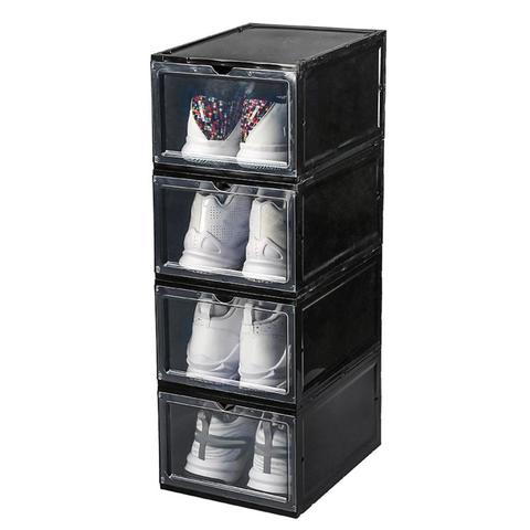 Hot Clamshell Stackable Dustproof Shoes Storage Container Display shoes  Box Organizer zapatero organizador de zapatos ► Photo 1/6