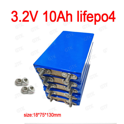 GTK 4pcs 3.2v 10Ah lifepo4 3.2v lifepo4 15ah for diy 12v 24V 36V 10AH 20AH 30AH e bike electric bicycles RV Motorhome scooter ► Photo 1/4