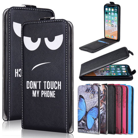 Flip leather case For iphone 11 pro max case For iphone 5 6 7 8 plus X XR XS Max Vertical Back cover ► Photo 1/6