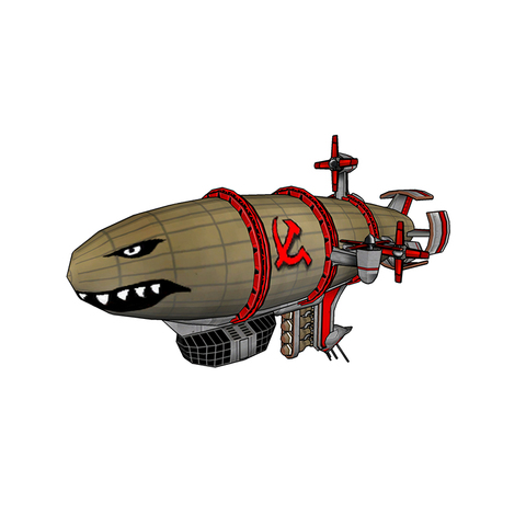 Command And Conquer Red Alert Kirov Airship 3D Stereo Paper Model DIY Hand-set Toys ► Photo 1/2